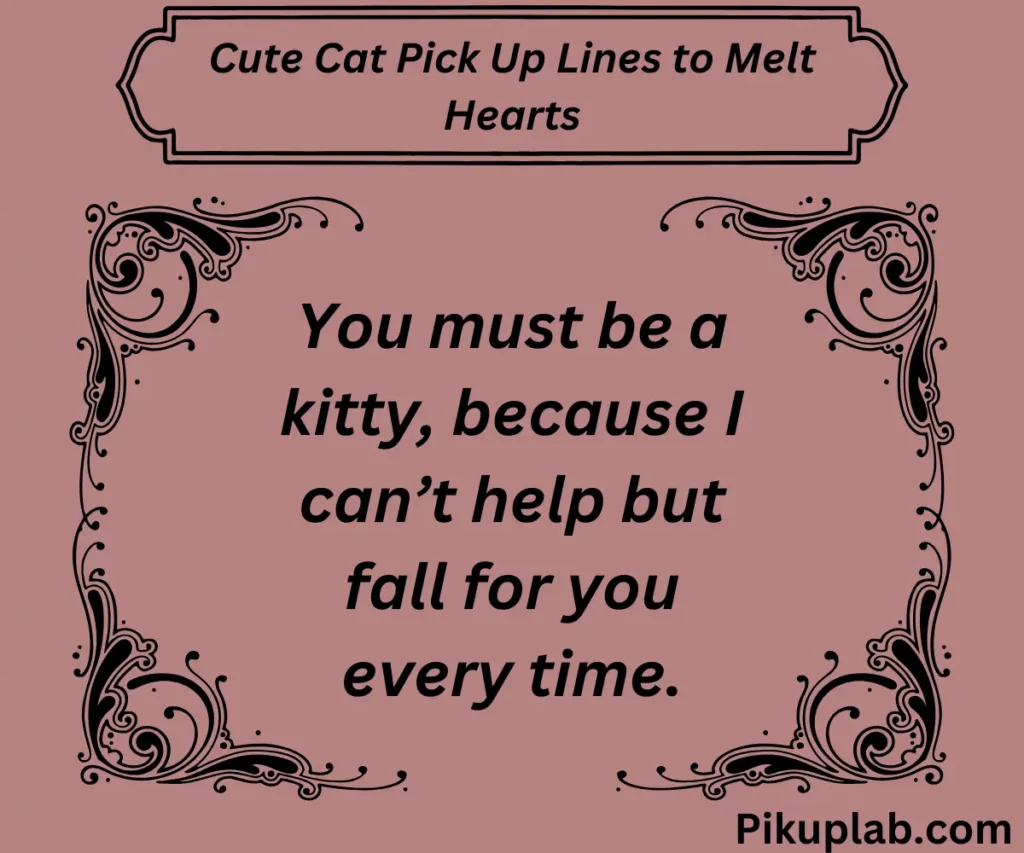 Cute Cat Pick Up Lines to Melt Hearts