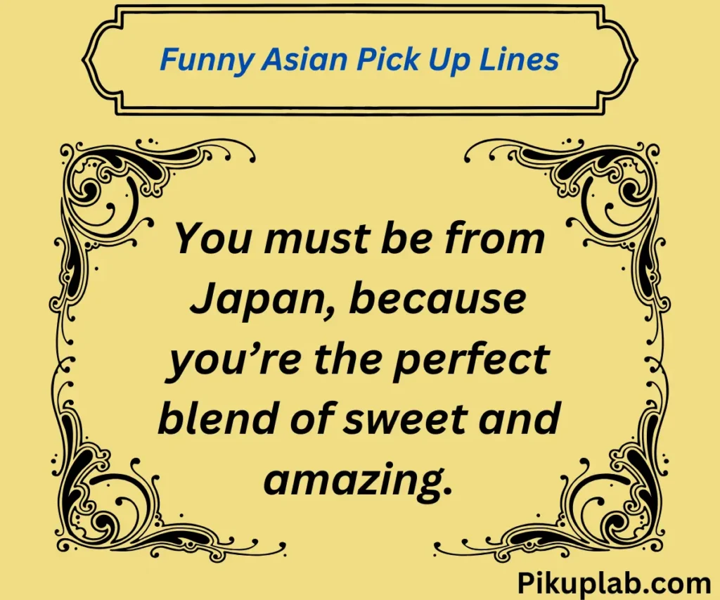 Funny Asian Pick Up Lines