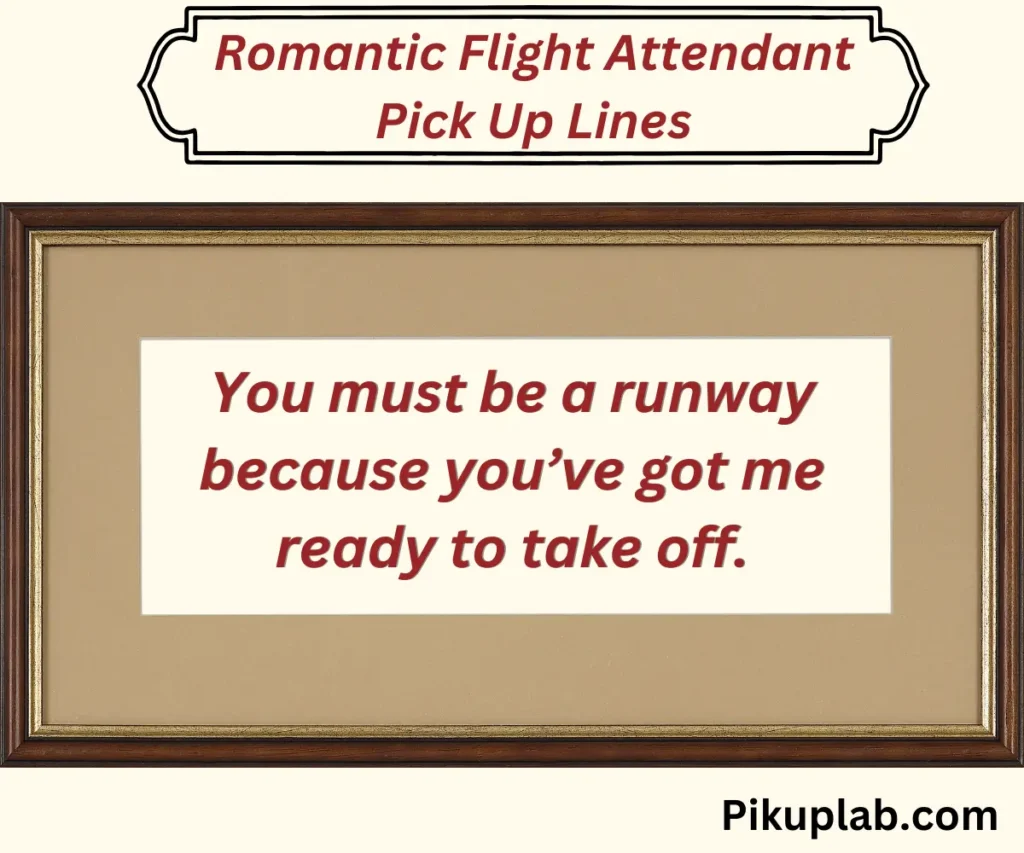 Romantic Flight Attendant Pick Up Lines