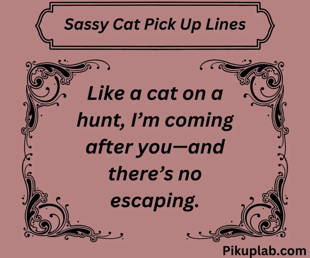 Sassy Cat Pick Up Lines