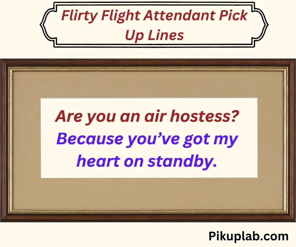 Flirty Flight Attendant Pick Up Lines