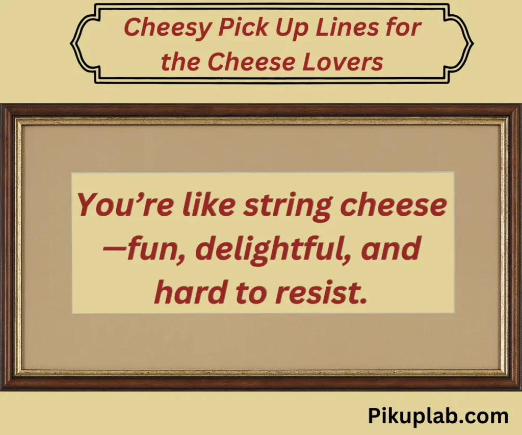 Cheesy Pick Up Lines for the Cheese Lovers