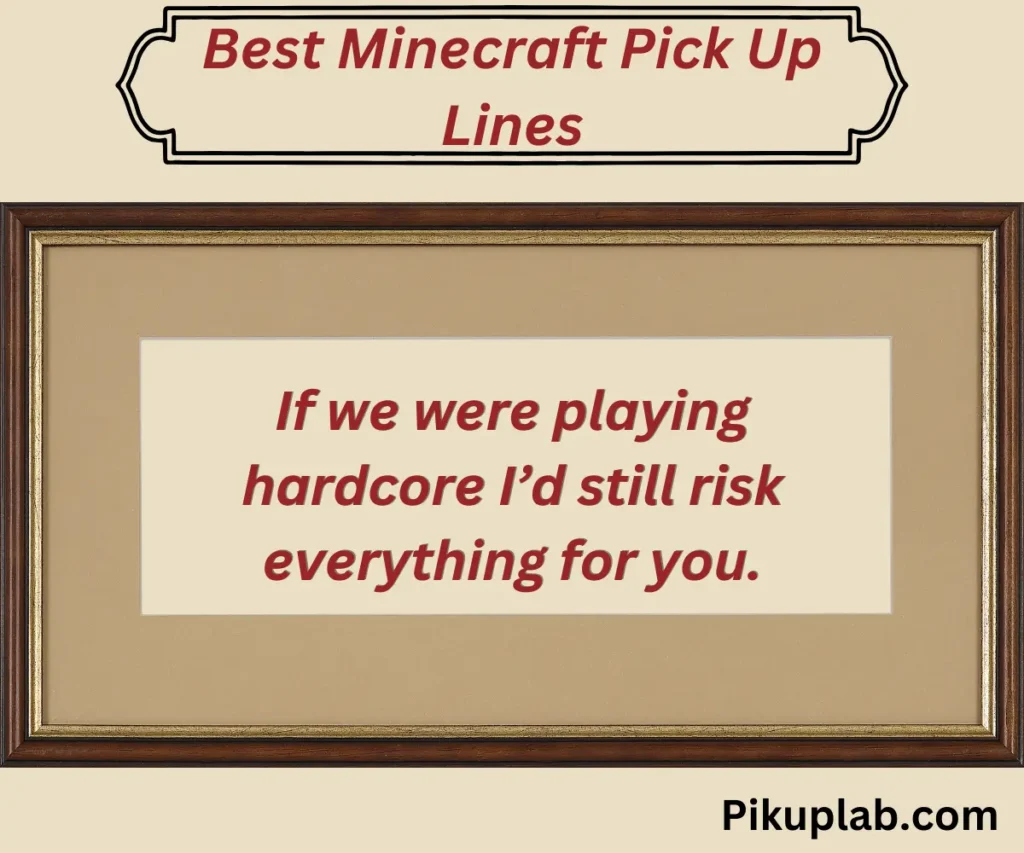 Best Minecraft Pick Up Lines