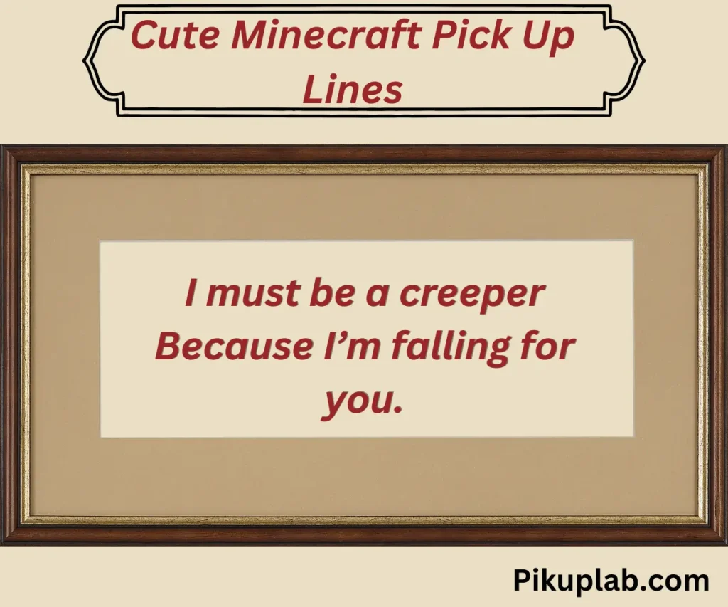 Cute Minecraft Pick Up Lines