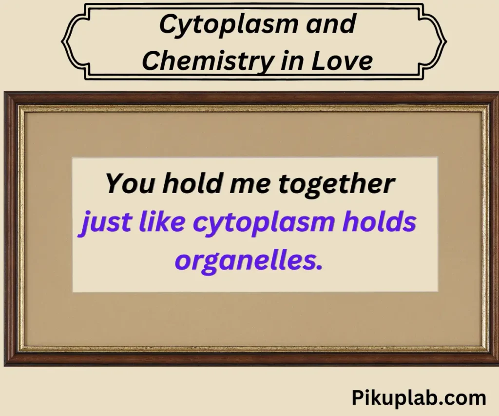 Cytoplasm and Chemistry in Love