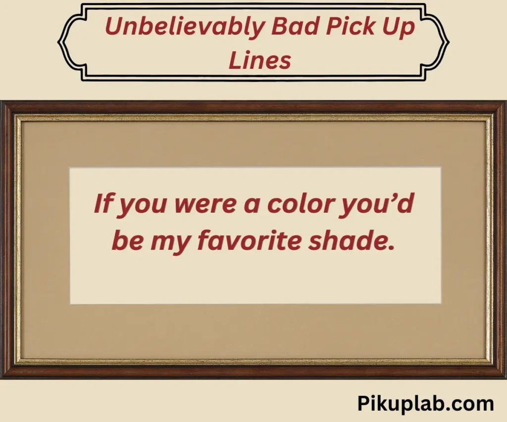 Unbelievably Bad Pick Up Lines