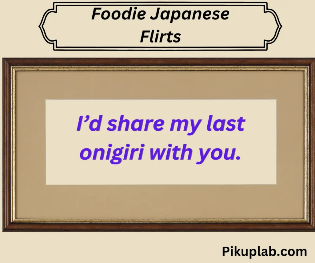 Foodie Japanese Flirts