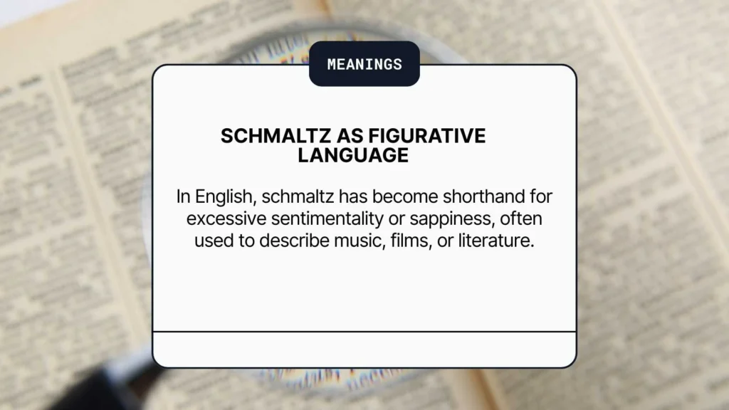 Schmaltz as Figurative Language