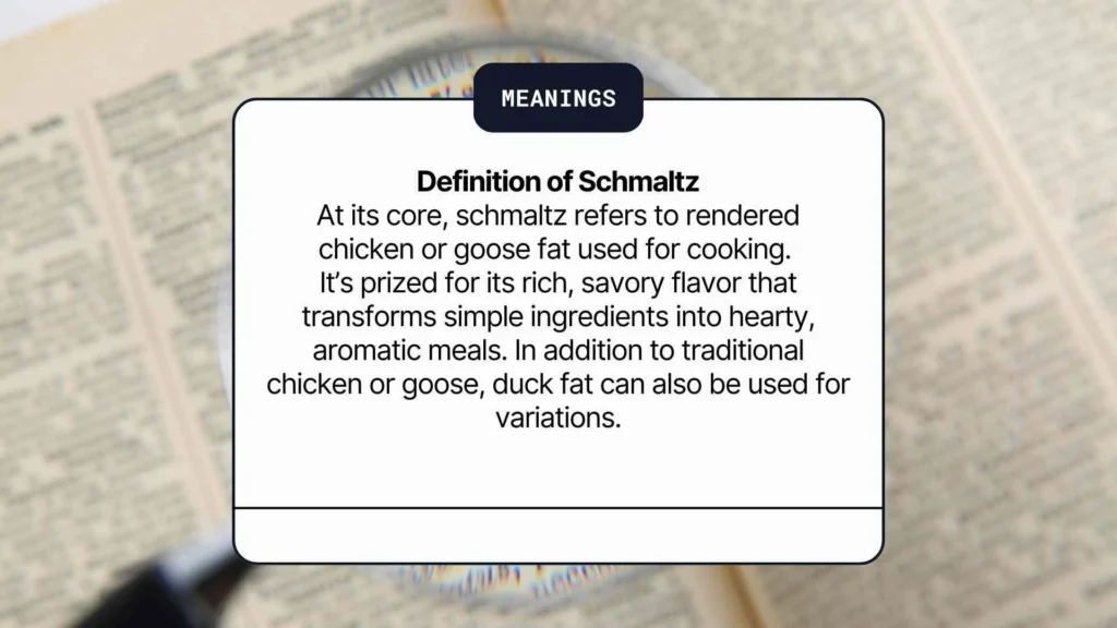 schmaltz meaning