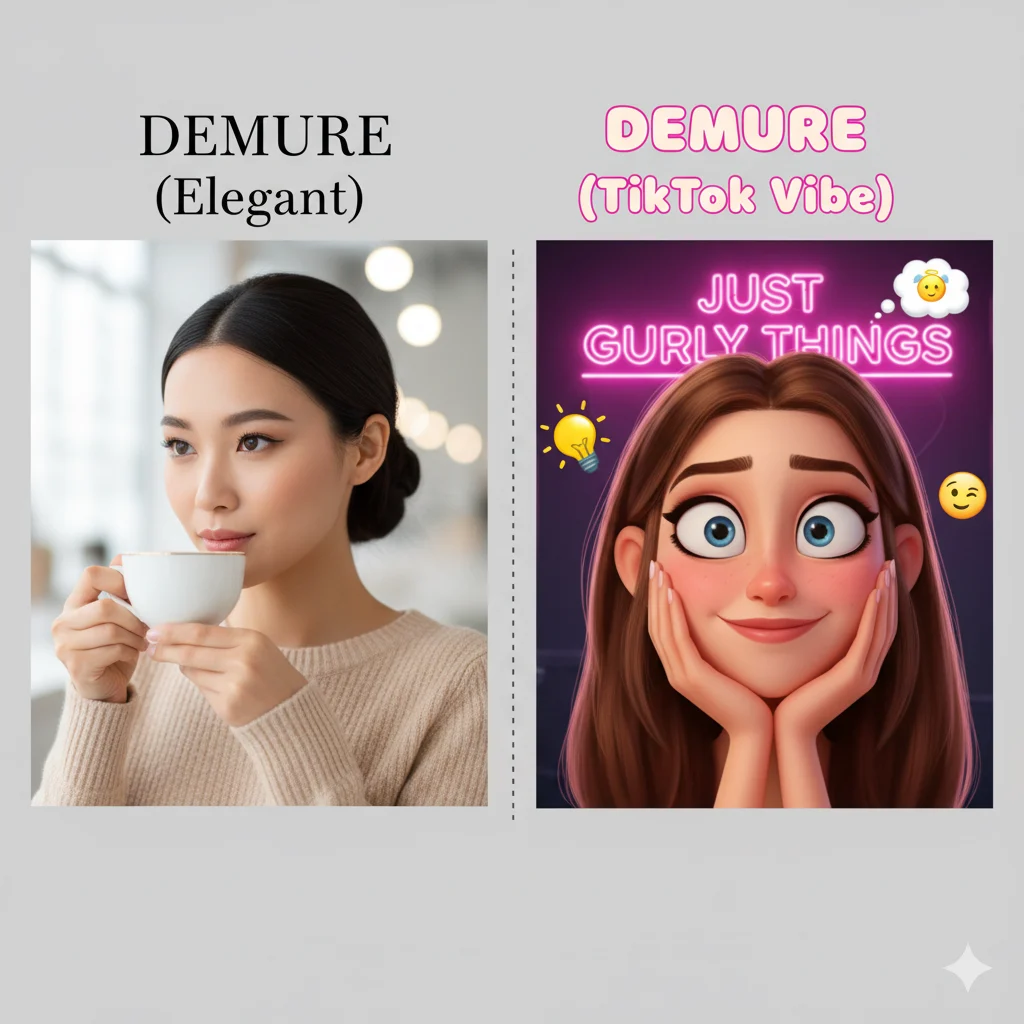 😌 Demure Meaning in Modern Slang
