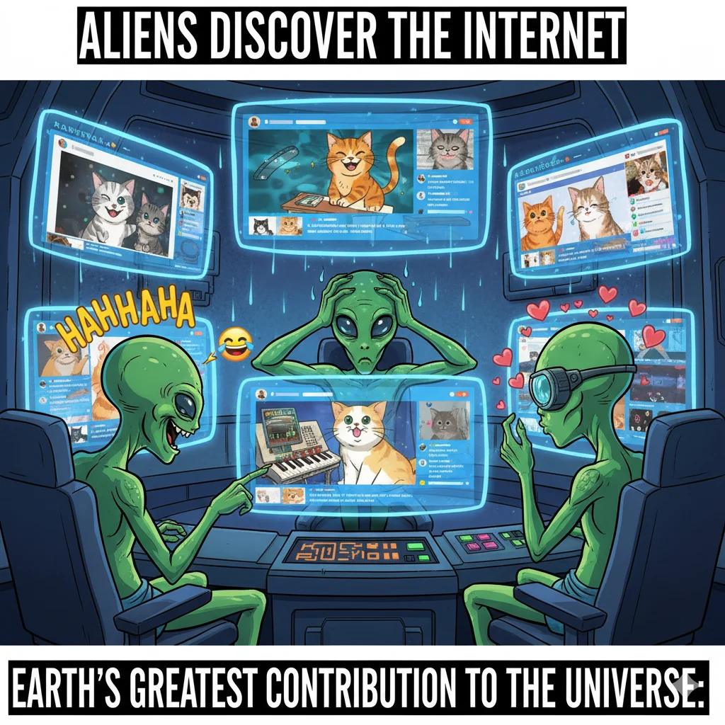 📱 7. Social Media Aliens Memes 🌐