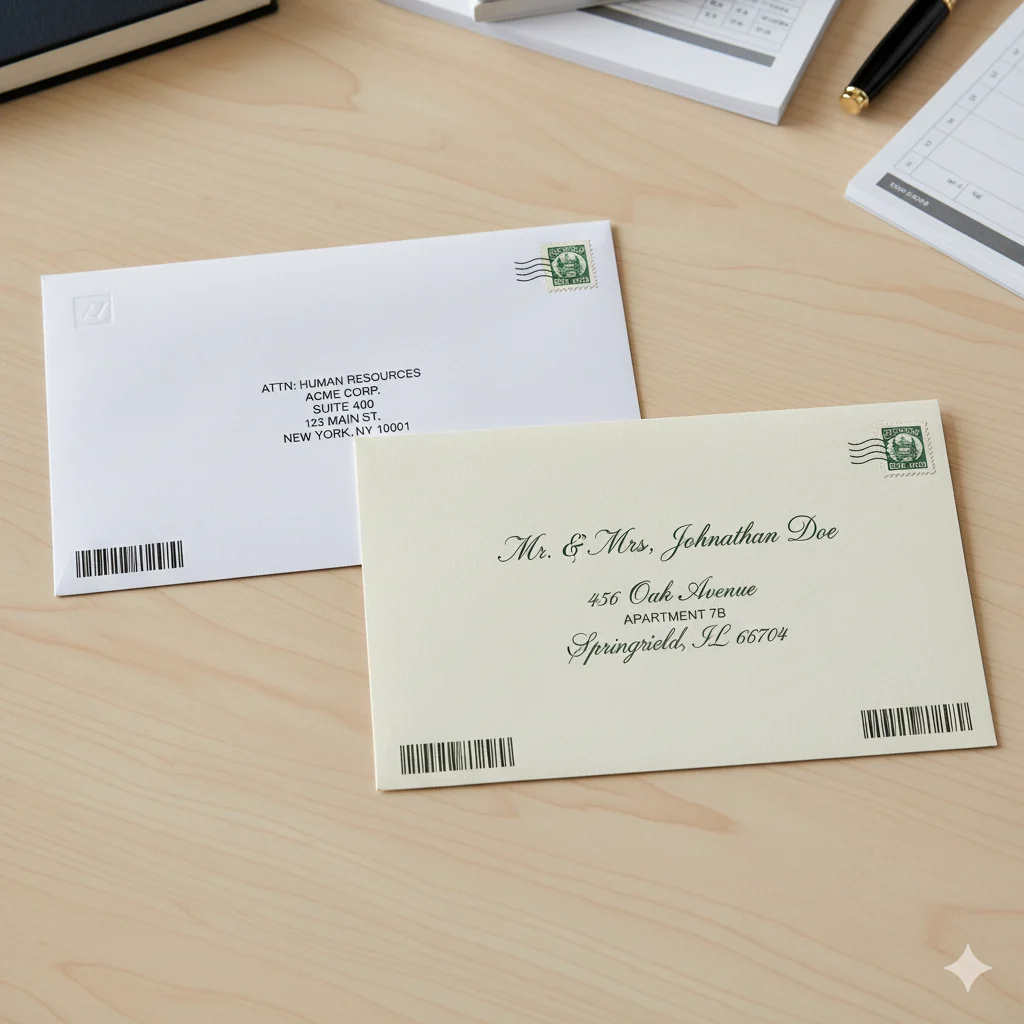 Business & Formal Mail Requirements