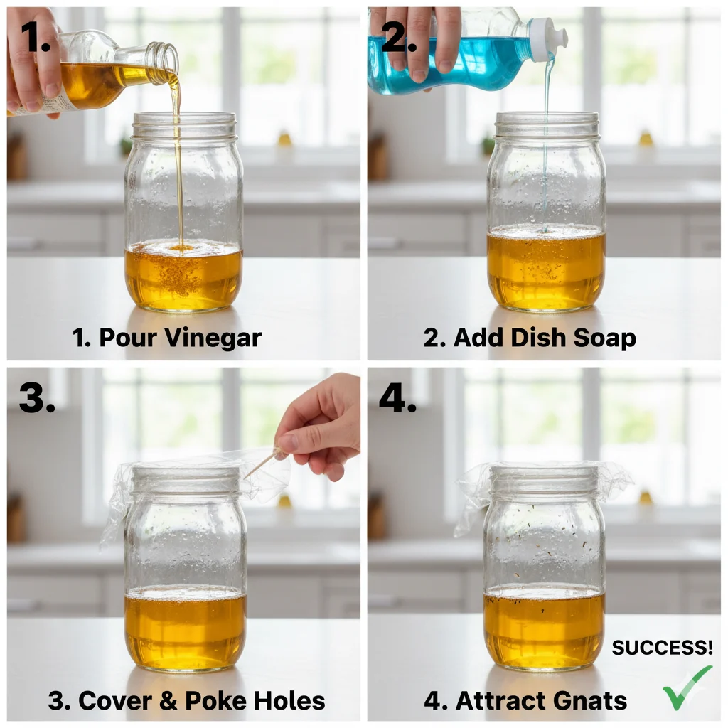 Step 2: Deploy DIY Gnat Traps to Catch Adults