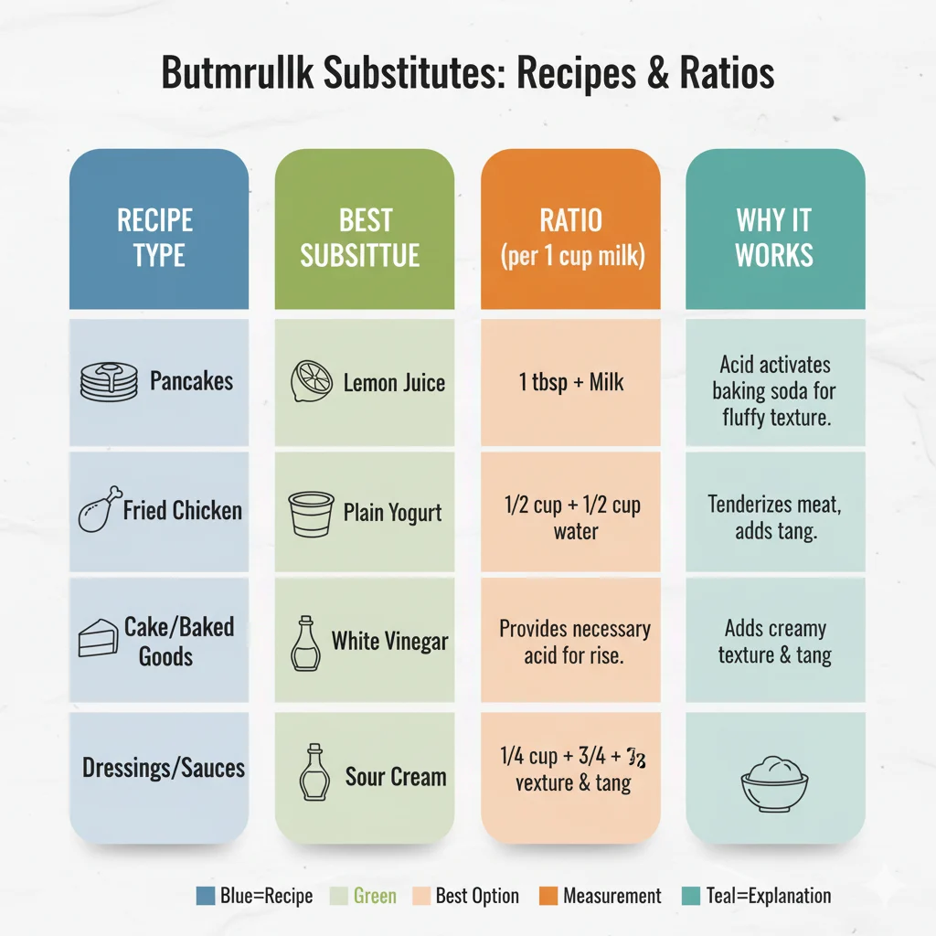 Buttermilk Substitute Comparison Chart