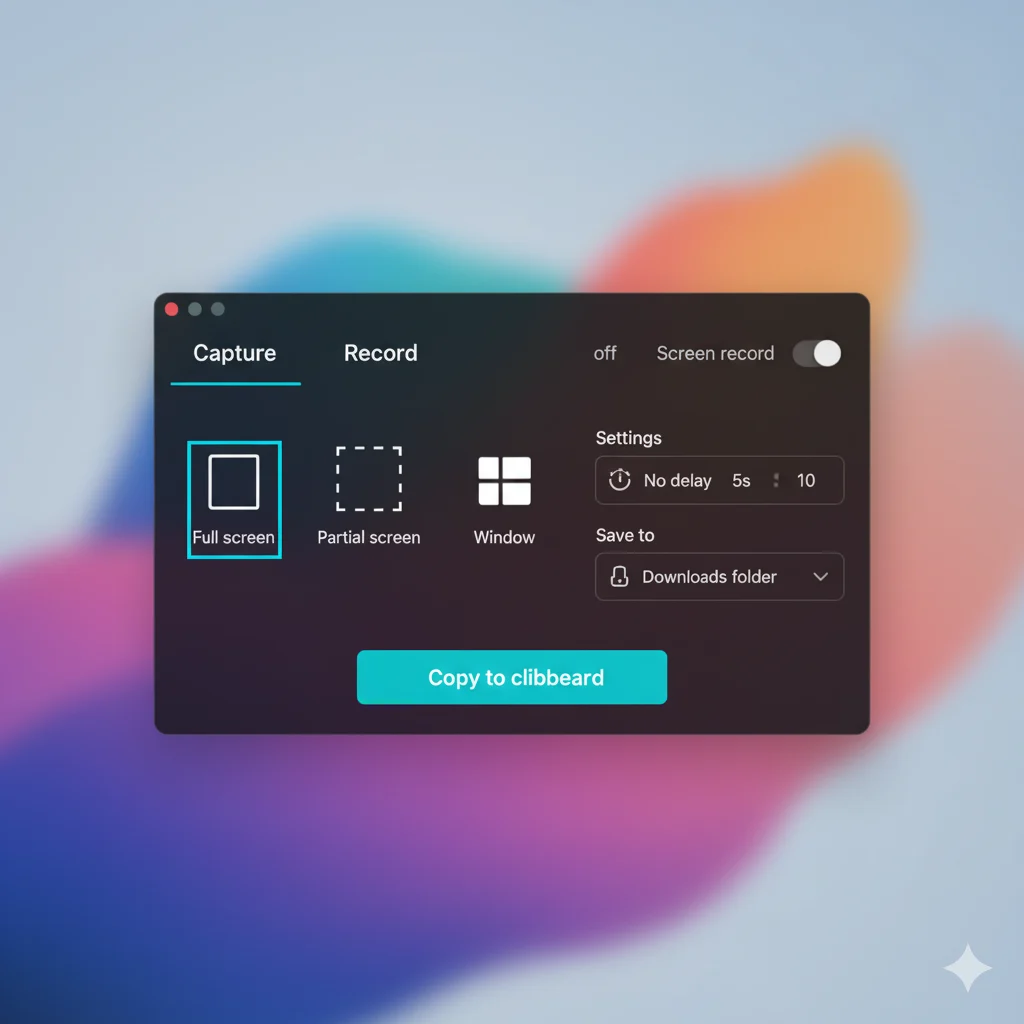 Method 3: Screen Capture Tool (For Editing & Recording)