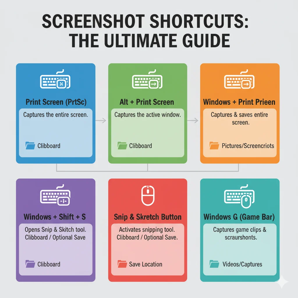 Windows Screenshot Methods: Quick Comparison Chart