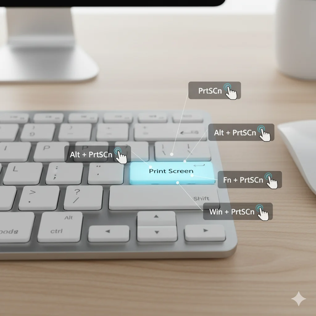 Method 2: Print Screen Key & Variations