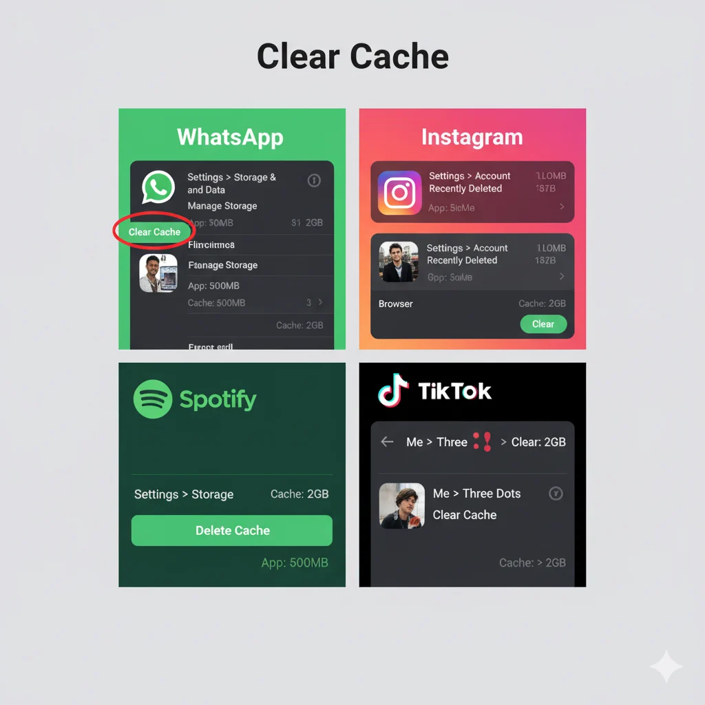 Method 2: Clear Specific App Caches (iOS 17 Guide)