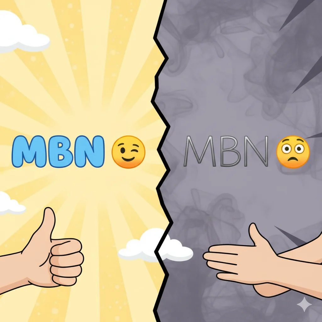 MBN used in friendly vs sarcastic context comparison