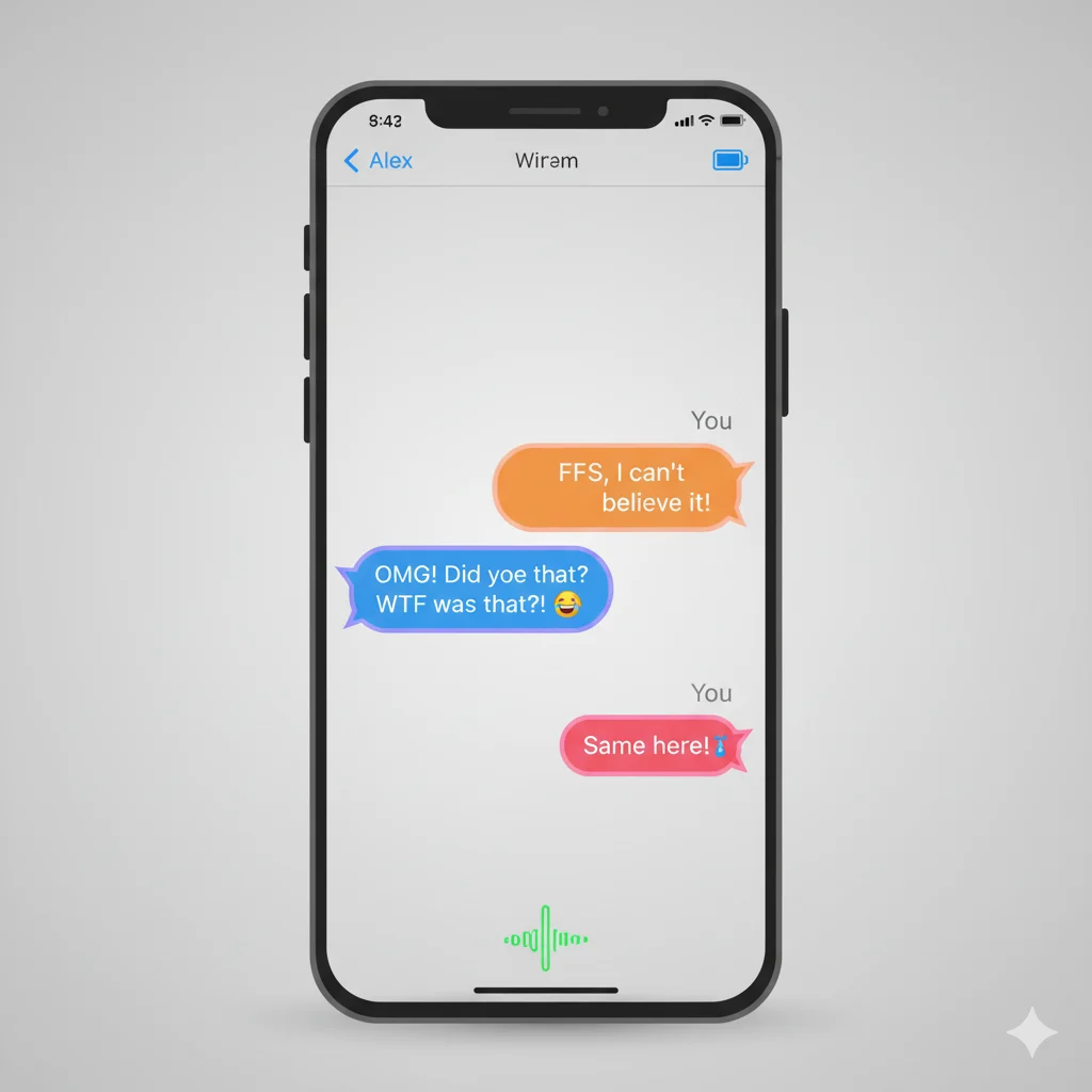 Feature image showing slang term FFS in chats – what does FFS mean