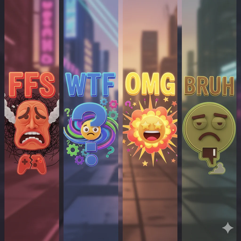 Differences between FFS and other slang like WTF OMG