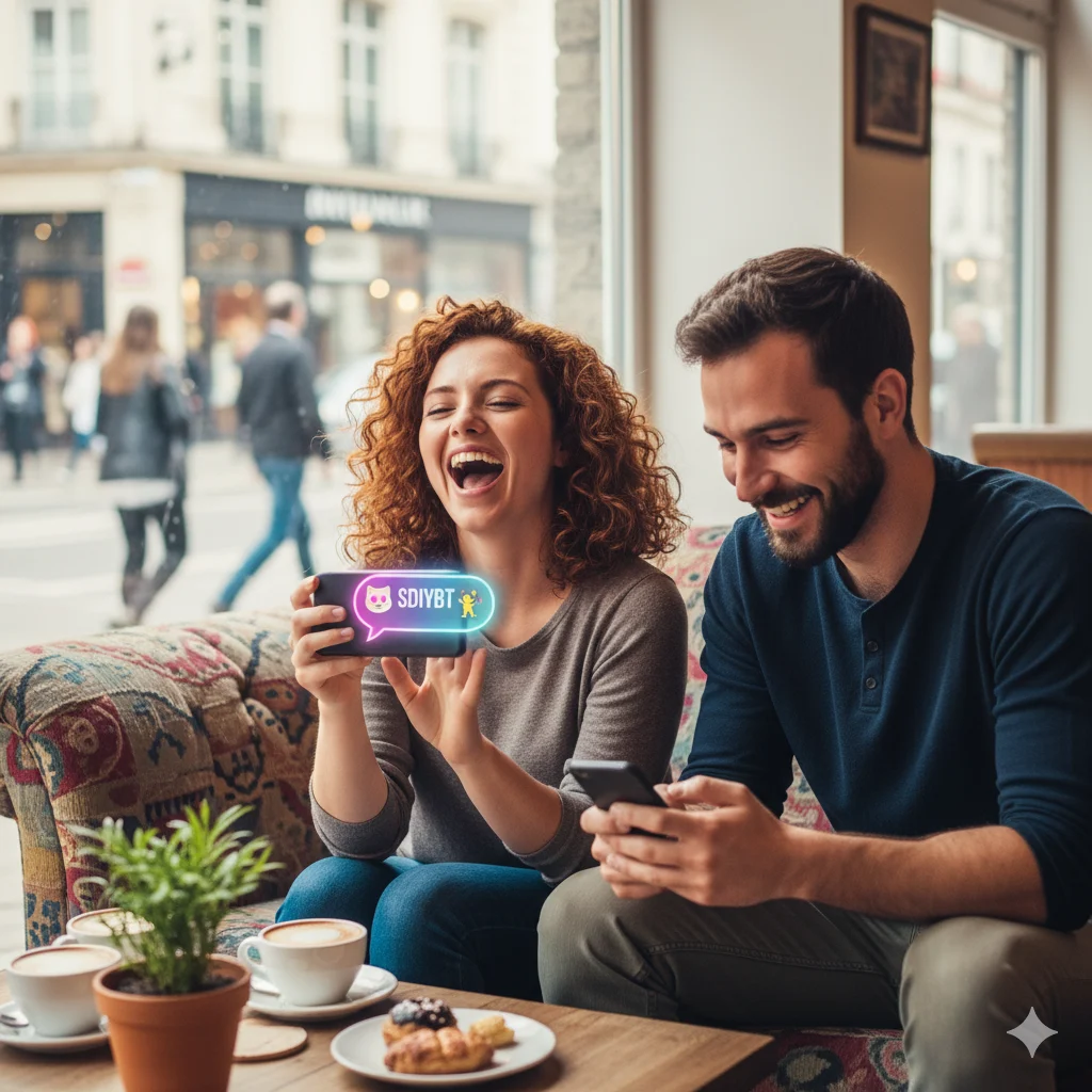 Two friends using SDIYBT in a playful texting conversation.