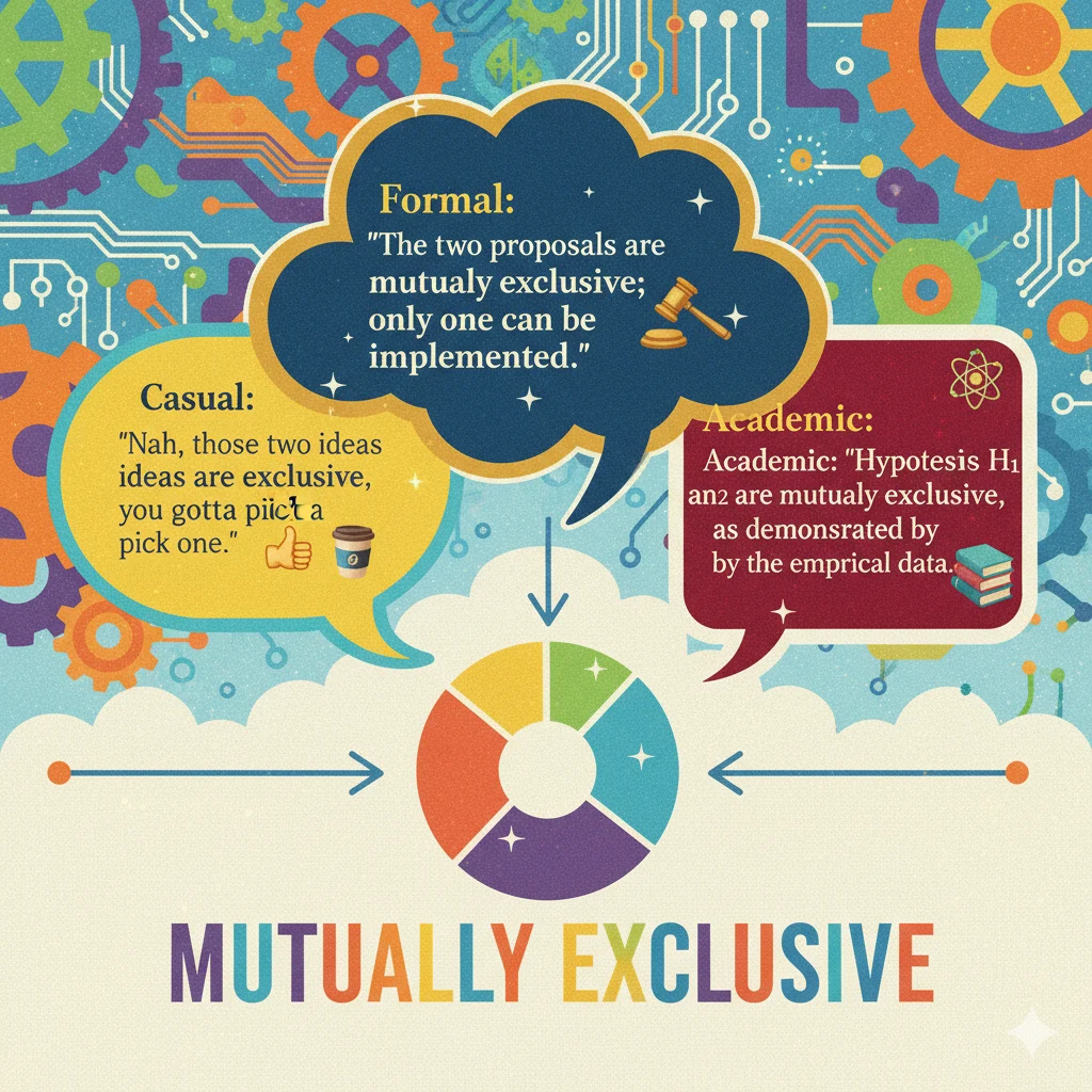 Different sentence examples using mutually exclusive in context.