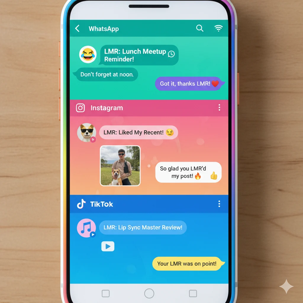 How LMR is used on WhatsApp, Instagram, TikTok