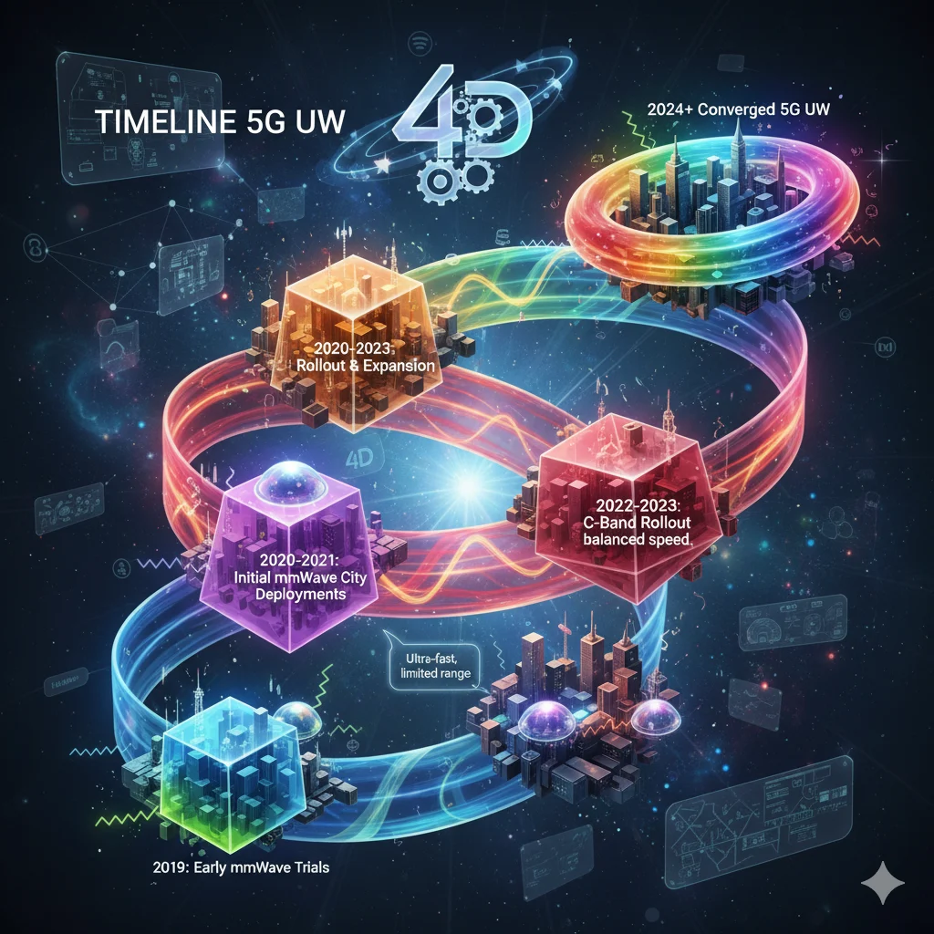 History and evolution of 5G Ultra Wideband network technology