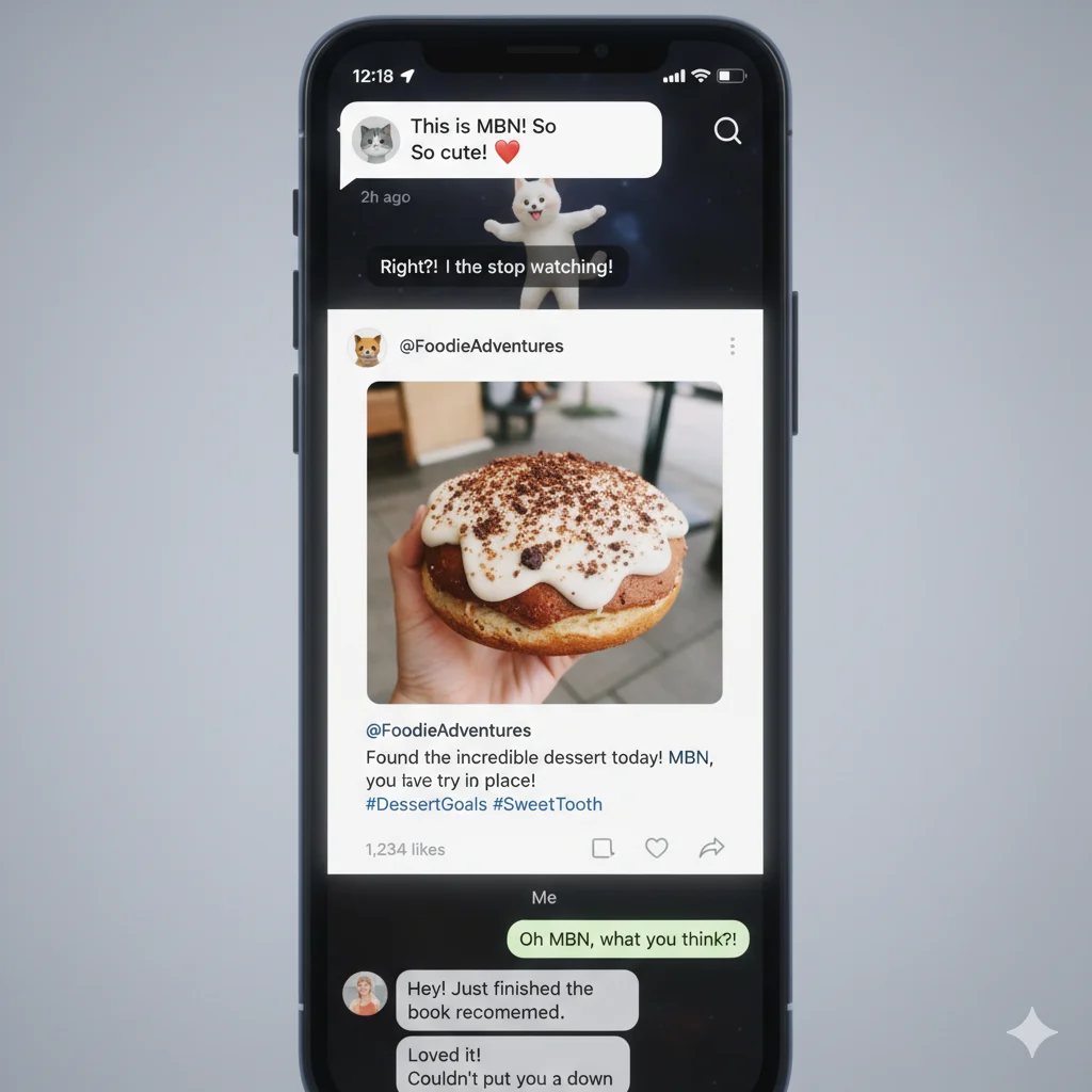 MBN slang examples across social media platforms