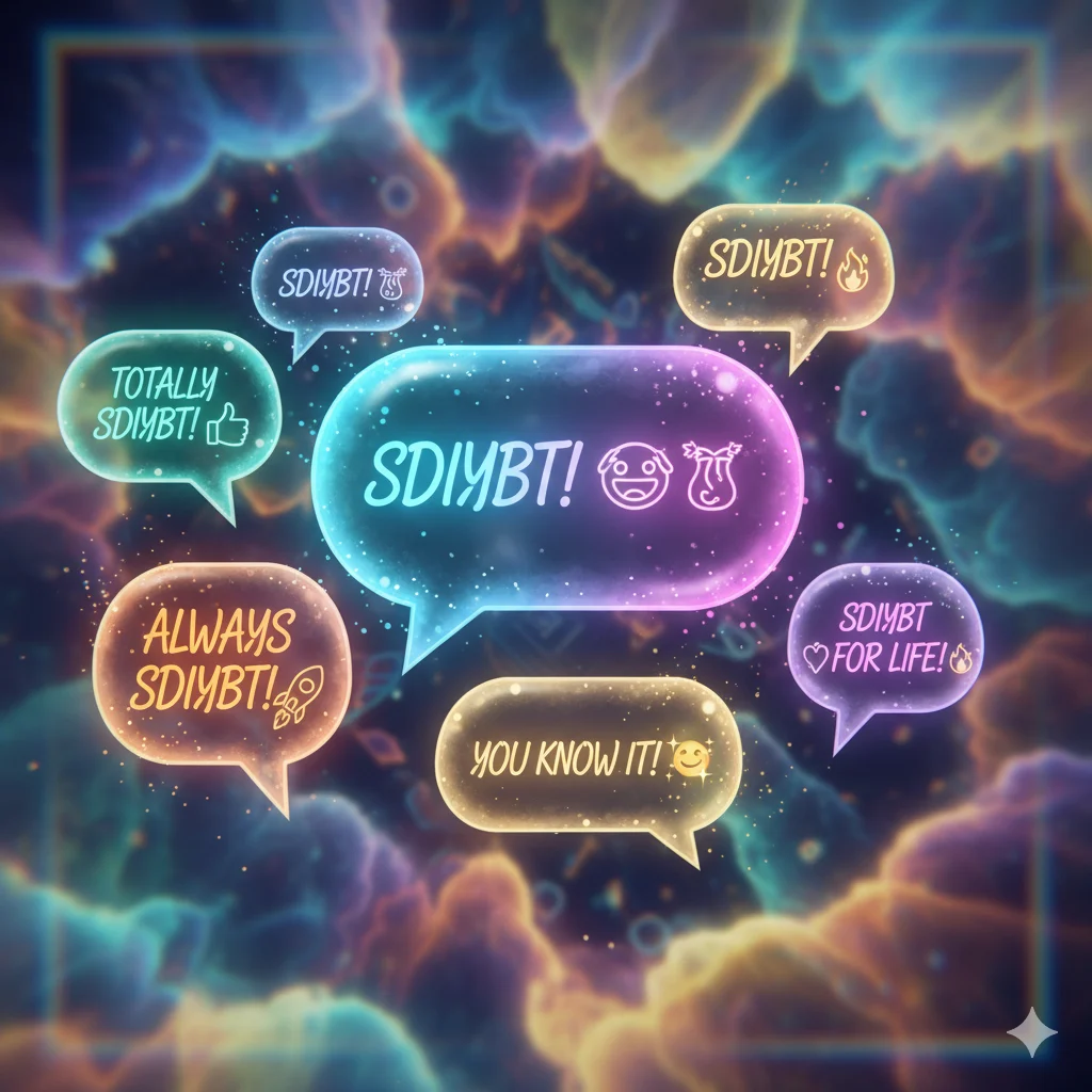 Texting examples using SDIYBT in a fun, teasing conversation.