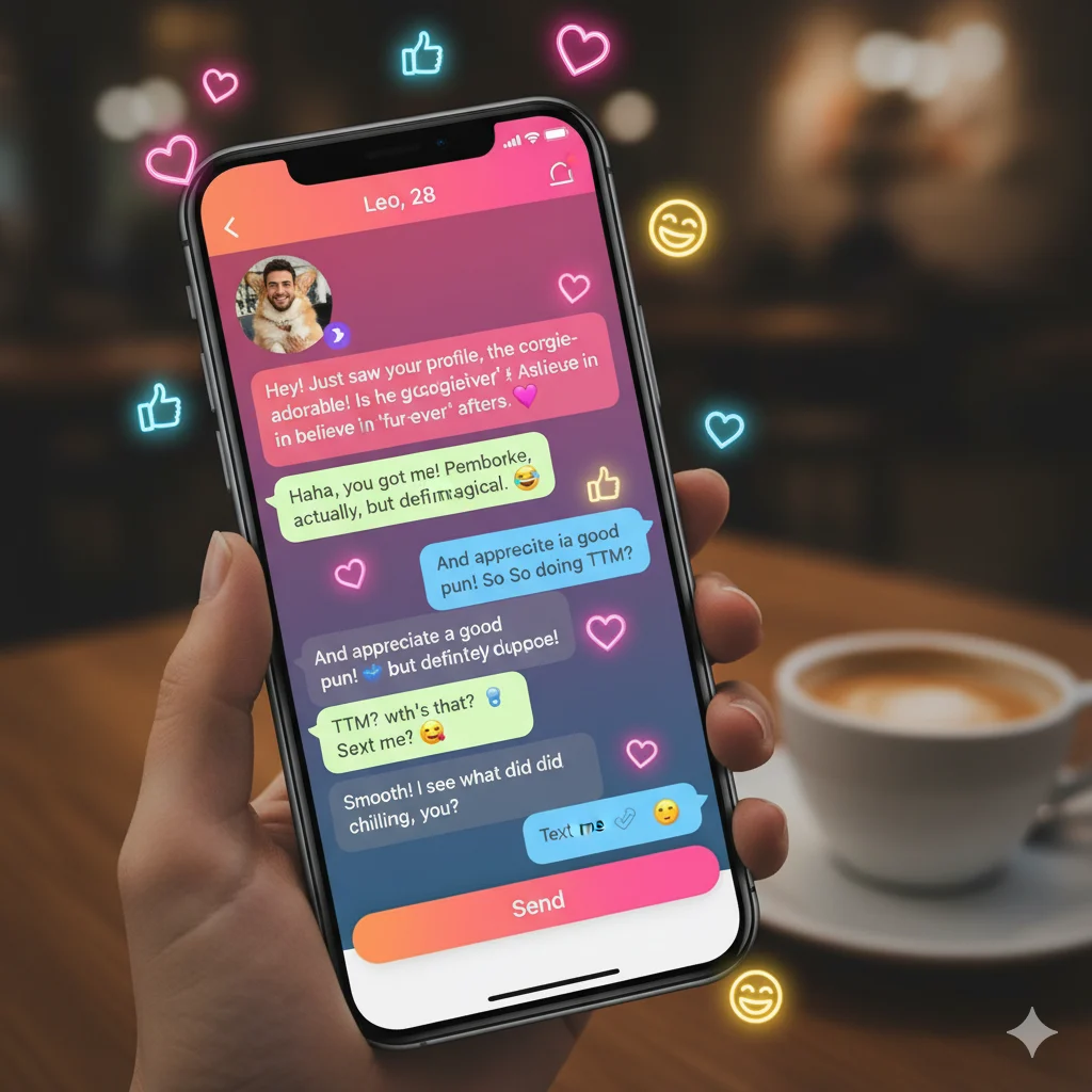 Dating app usage of TTM abbreviation.
