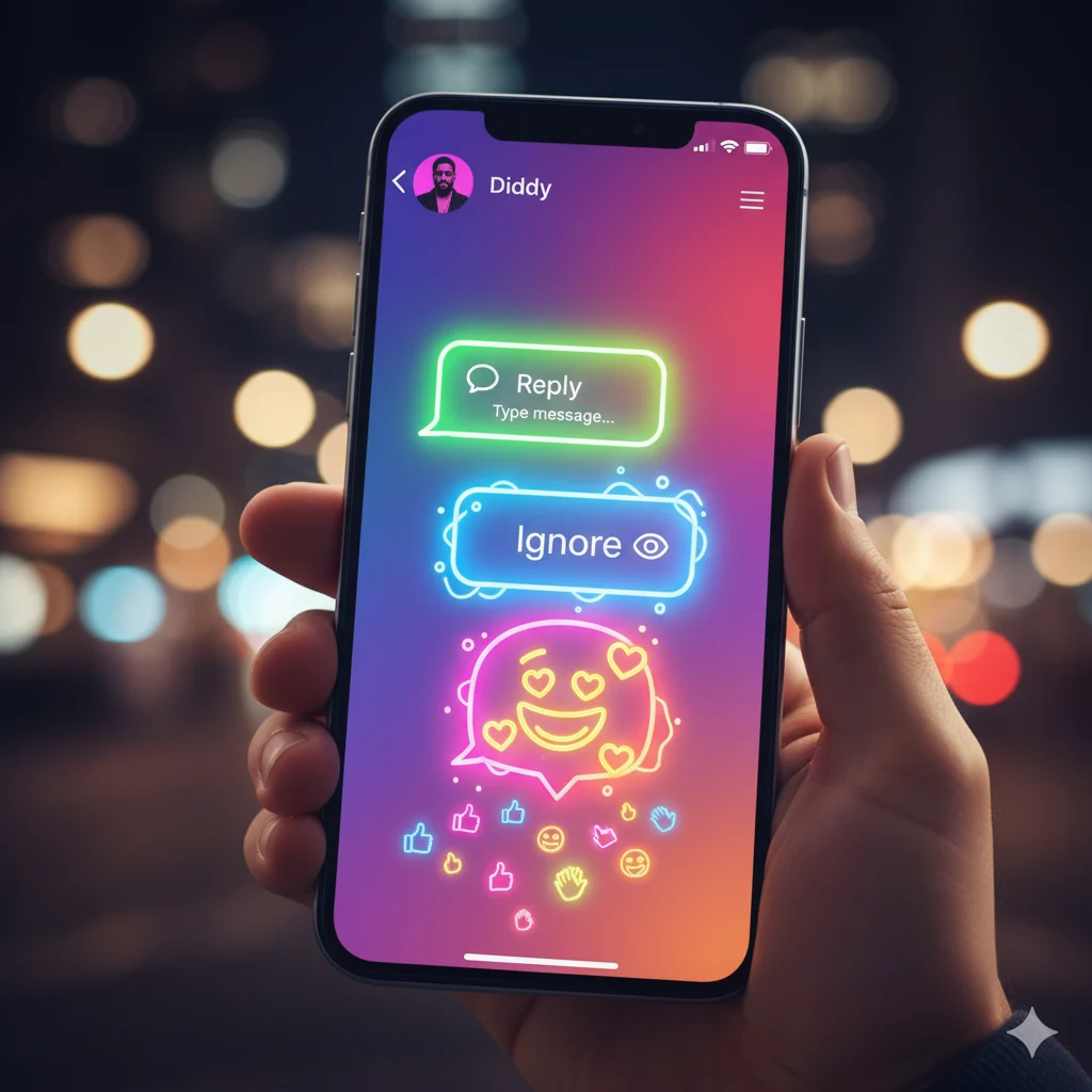 Person reacting to ‘Diddy’ in messages.