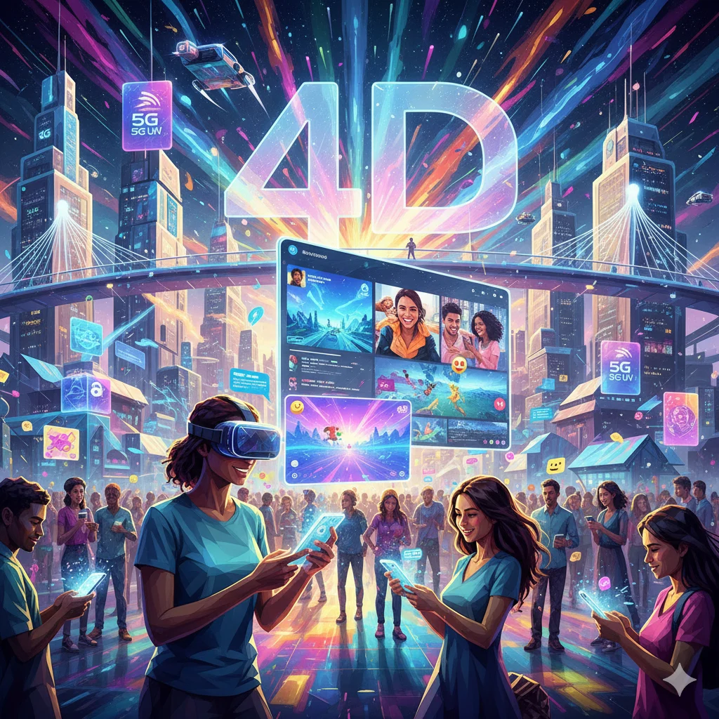 5G UW usage in social media, professional, and daily activities