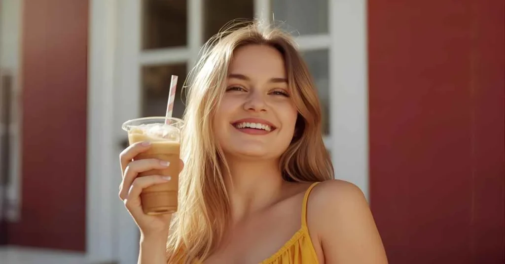 Flirty person holding a Poké Ball in a playful, natural setting for poke pickup lines theme.